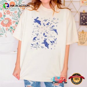 Rabbit Galaxy Graphic Comfort Colors Shirt 3 InkInAction.com