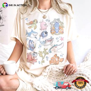 Retro Finding Nemo Characters Shirt