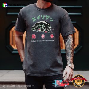 Retro Sci Fi Alien Xenomorph Horror Movie Comfort Colors Shirt 3 InkInAction.com