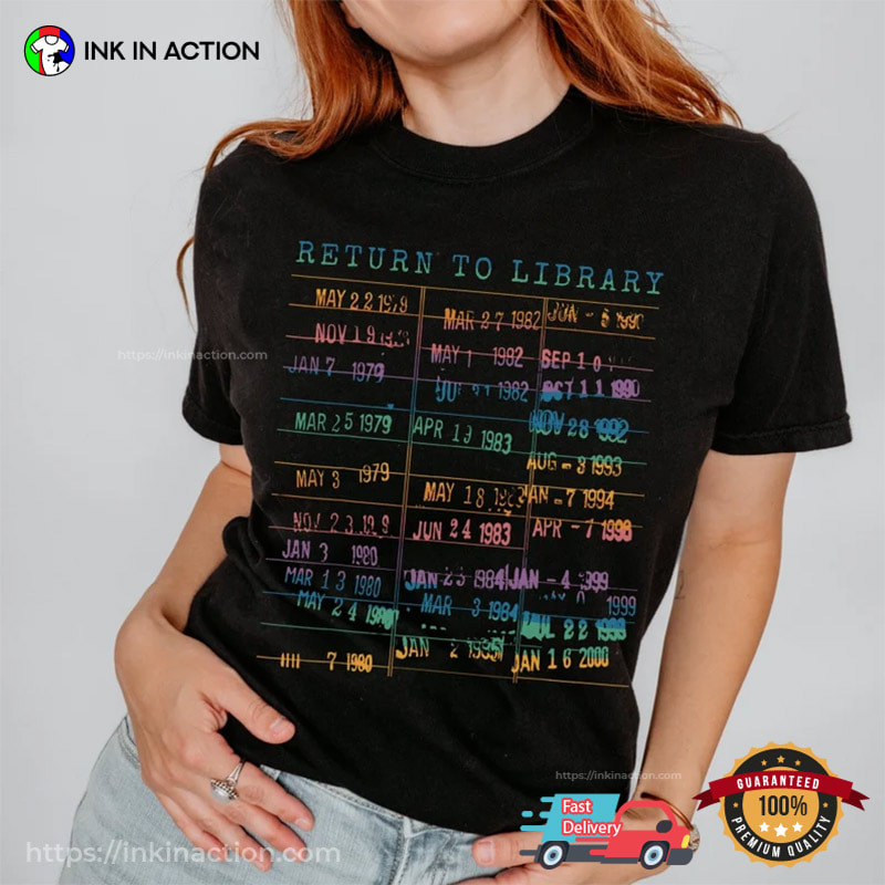 Return To Library, Library Date Stamp Comfort Colors Shirt Return To Library, Library Date Stamp Comfort Colors Shirt