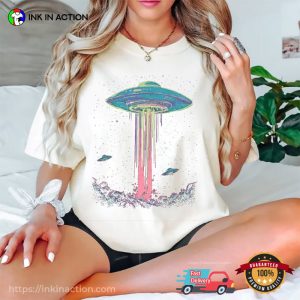 Sci-fi Alien Abduction Art Comfort Colors Shirt