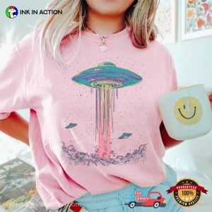 Sci-fi Alien Abduction Art Comfort Colors Shirt