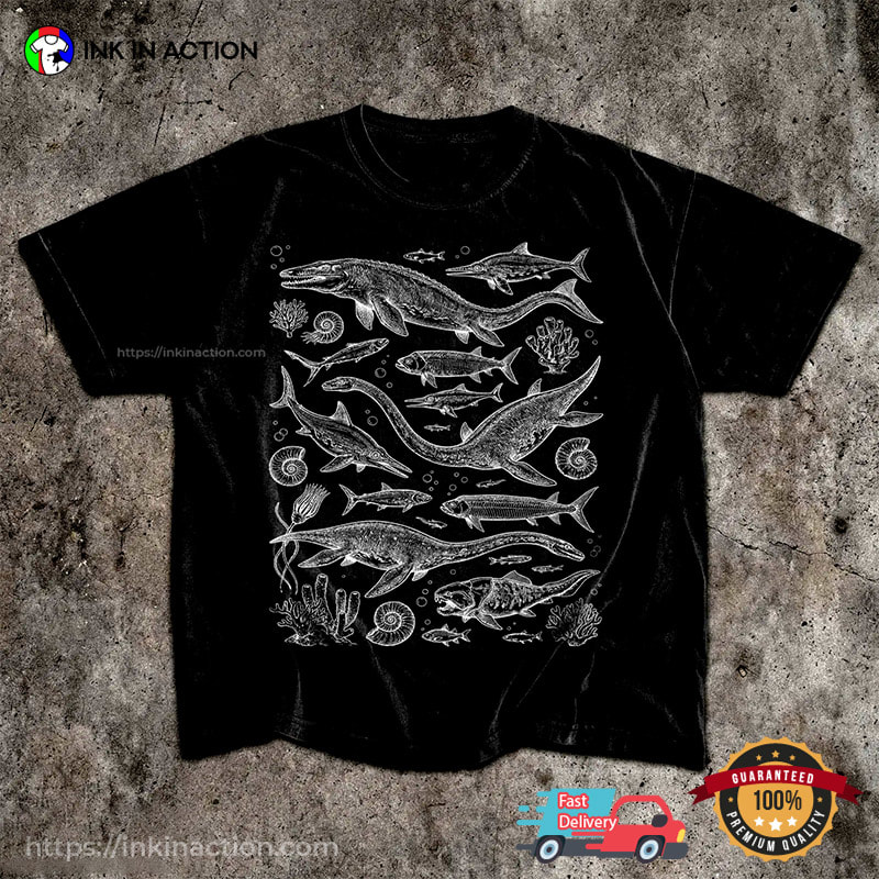 Sea Dinos Wildlife Shirt Creatures Illustrations Sea Dinos Wildlife Shirt Creatures Illustrations