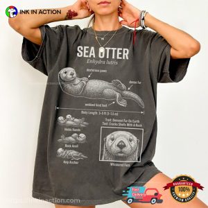 Sea Otter Enhydra Lutris Biology Comfort Colors Shirt 3 InkInAction.com