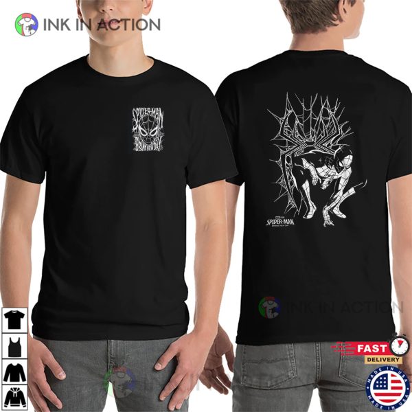 Spider Man Brand New Day Web Logo 2 sided Tee InkInAction.com 600x600