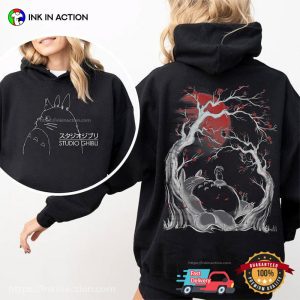 Studio Ghibli My Neighbor Totoro Cherry Blossoms And Moon Shirt Studio Ghibli My Neighbor Totoro Cherry Blossoms And Moon Shirt