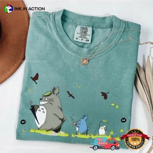 Studio Ghibli My Neighbor Totoro Walking Comfort Colors Shirt 2 InkInAction.com