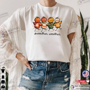 Sweater Weather, Pumpkin Sweater Fall vibes Tee 2 InkInAction.com