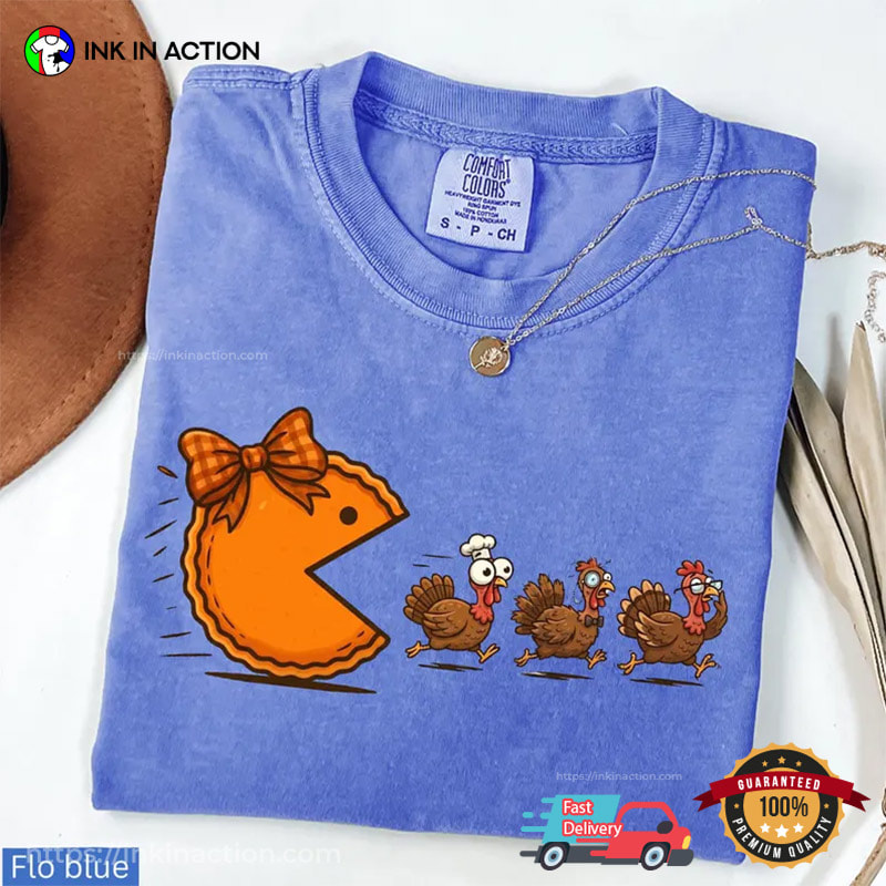 Thanksgiving Pumpkin Pie Chasing Turkey Funny Fall Vibes Comfort Colors Shirt Thanksgiving Pumpkin Pie Chasing Turkey Funny Fall Vibes Comfort Colors Shirt