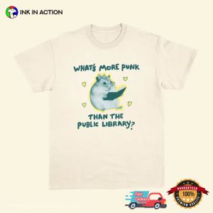 The Public Library Cute Hamster Reading Book Tee 2 InkInAction.com