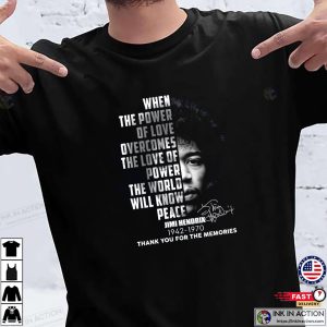 The World Will Know Peace, Jimi Hendrix Quotes Memorial Shirt