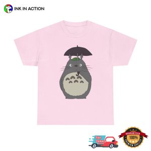 Totoro Umbrella Scene Studio Ghibli Anime Tee InkInAction.com