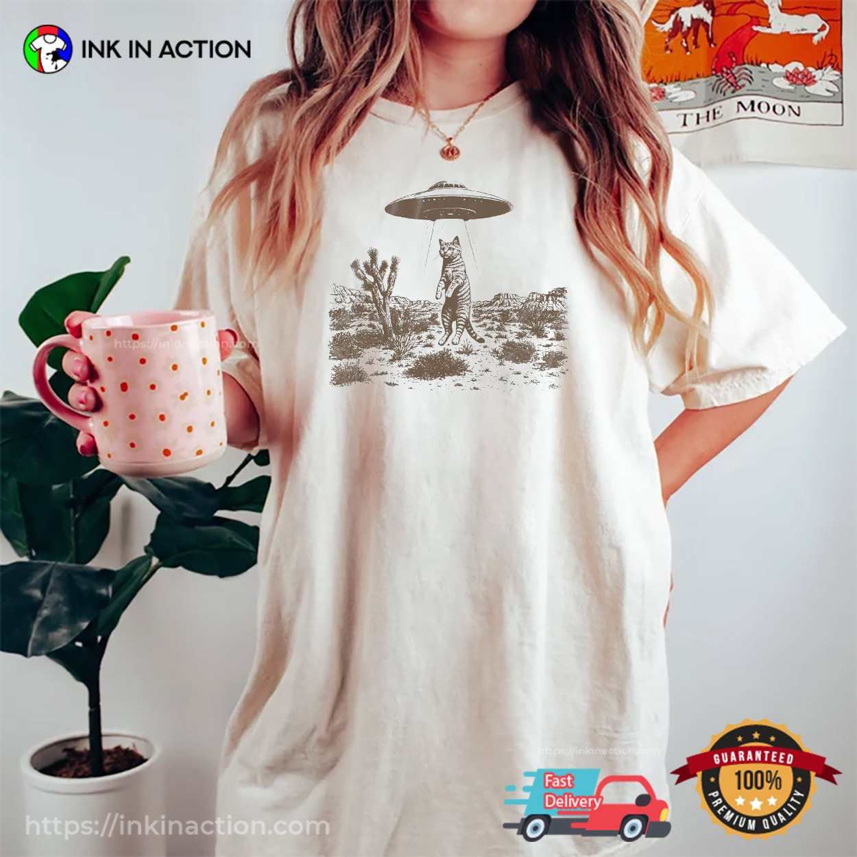 UFO Cat Western Funny Retro Sci Fi Alien Comfort Colors Shirt UFO Cat Western Funny Retro Sci Fi Alien Comfort Colors Shirt