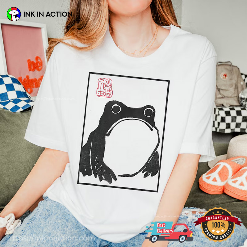 Ukiyo-e Frog Vintage Japan Art Comfort Colors Tee
