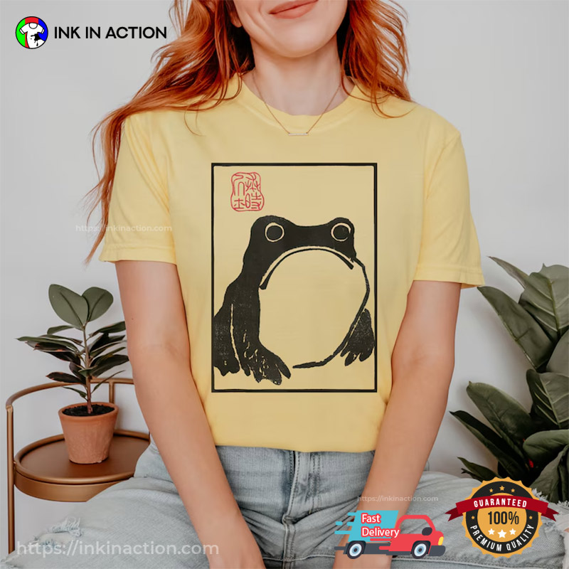 Ukiyo-e Frog Vintage Japan Art Comfort Colors Tee