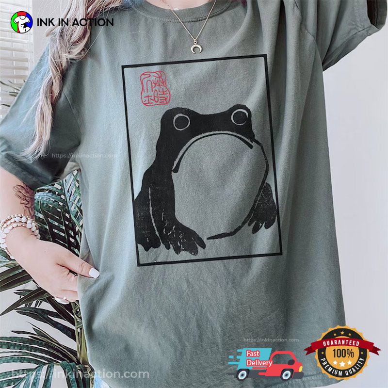 Ukiyo-e Frog Vintage Japan Art Comfort Colors Tee