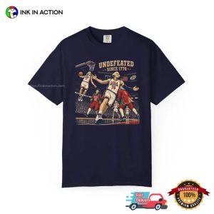 Undefeated America Founding Fathers Team Funny Independence Day Comfort Colors Shirt