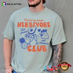 Vegetarian Herbivore Club, Eat Plants Pet Animals Comfort Colors Shirt 2 InkInAction.com
