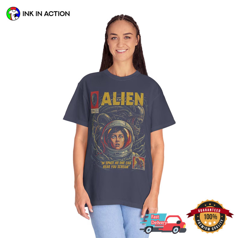 Vintage Alien Movie 1979, No One Can Hear Your Scream Comfort Colors Shirt