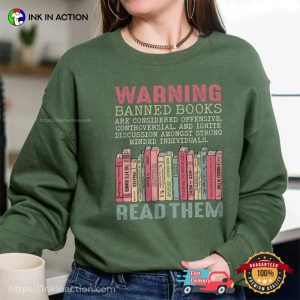 Warning Banned Books, Read Them Unisex Shirt InkInAction.com