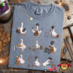 Welder Silly Goose Steel Metalworker Comfort Colors Shirt 3 InkInAction.com