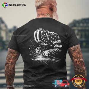 Welding Welder American Flag Patriotic Tee 2 InkInAction.com