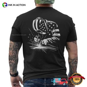 Welding Welder American Flag Patriotic Tee 3 InkInAction.com