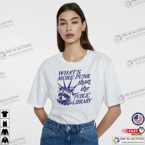 Whats More Punk Than The Public Library Funny Punk Raccoon Meme Shirt