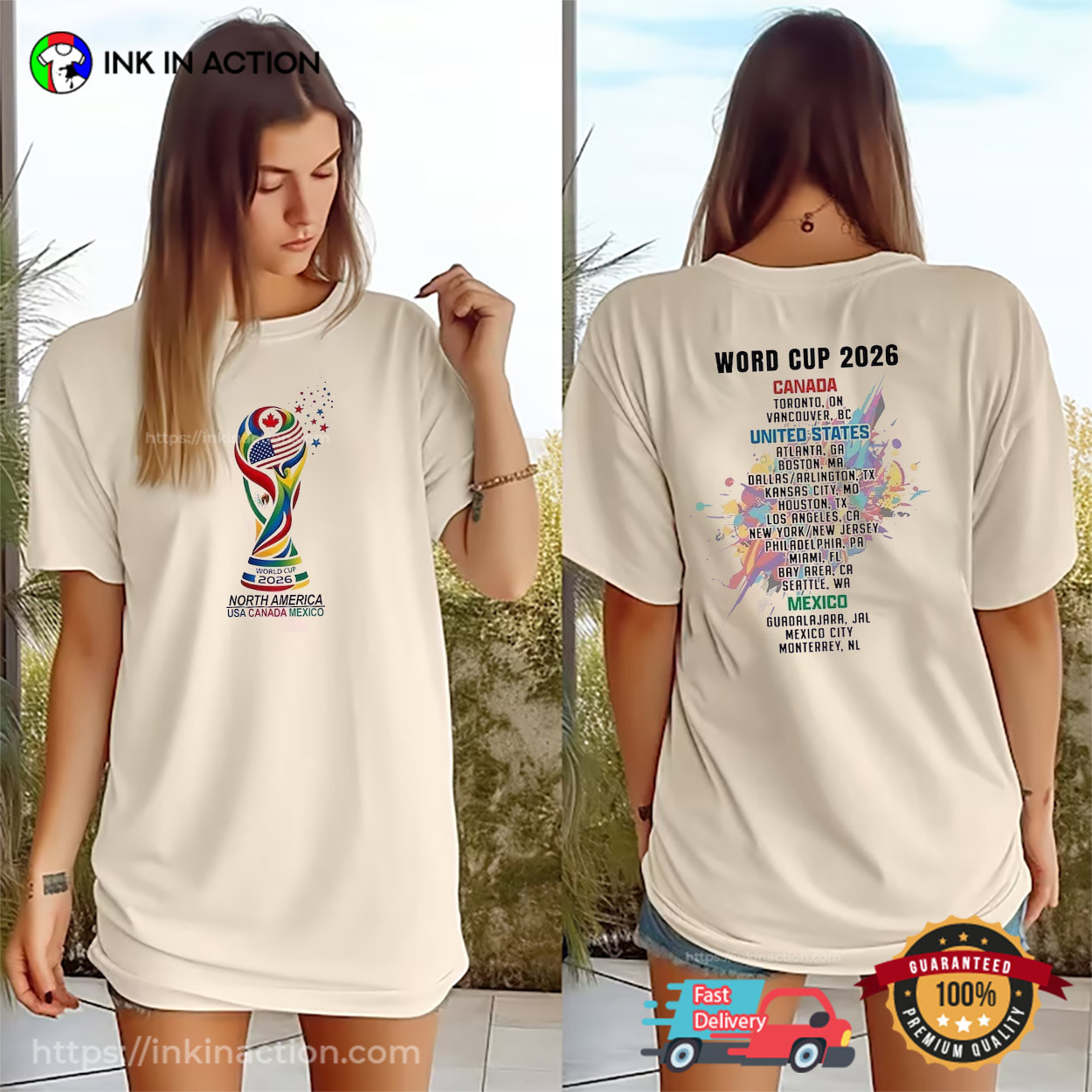 World Cup 2026 Stadium Atmosphere 2-sided Tee World Cup 2026 Stadium Atmosphere 2-sided Tee