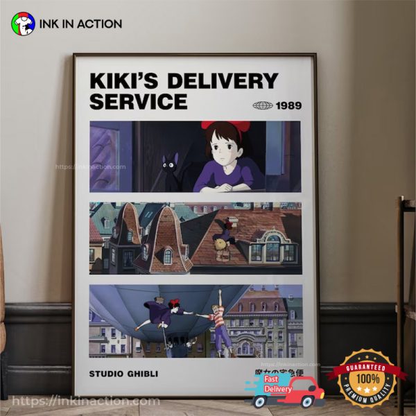 kikis delivery service 1989 Studio Ghibli Classic Anime Wall Art 3 600x600