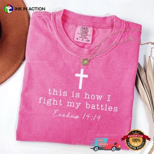 Bible Verse Breast Cancer Warrior Gifts Comfort Colors Shirt 2 InkInAction.com