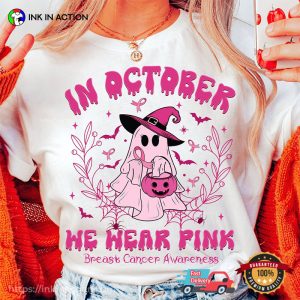 Breast Cancer Awareness Pink Ribbon Halloween Support Shirt Breast Cancer Awareness Pink Ribbon Halloween Support Shirt