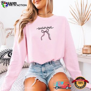Breast Cancer Survivor Custom Pink Ribbon Outfit Comfort Colors Shirt