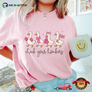 Check Your Honkers Goose Breast Cancer Fighter Comfort Colors Shirt Check Your Honkers Goose Breast Cancer Fighter Comfort Colors Shirt