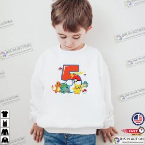 Classic Pokemon Custom Pokemon Birthday Shirt