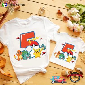 Classic Pokemon Custom Pokemon Birthday Shirt 3 InkInAction.com
