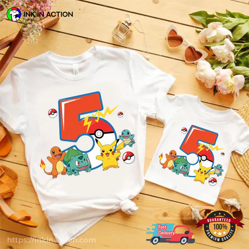 Classic Pokemon Custom Pokemon Birthday Shirt Classic Pokemon Custom Pokemon Birthday Shirt