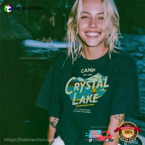 Crystal Lake Camp Retro Horror Slasher Movie Comfort Colors Shirt