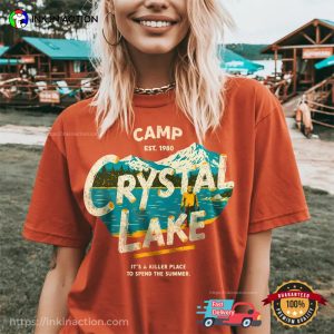 Crystal Lake Camp Retro Horror Slasher Movie Comfort Colors Shirt