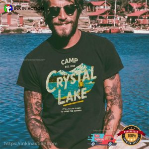 Crystal Lake Camp Retro Horror Slasher Movie Comfort Colors Shirt 3 InkInAction.com