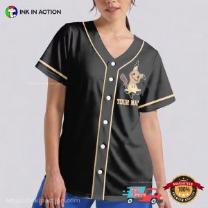 Custom Name Mimikyu Pokemon Baseball Jersey