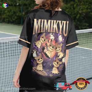 Custom Name Mimikyu Pokemon Baseball Jersey 2 InkInAction.com