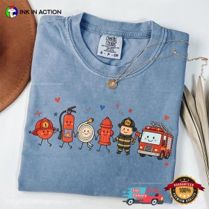Cute Firefighter Team Graphic Comfort Colors Shirt