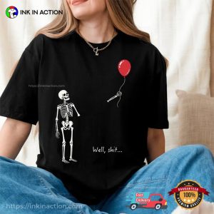 Funny Halloween Skeleton Red Balloon Comfort Colors Shirt 2 InkInAction.com