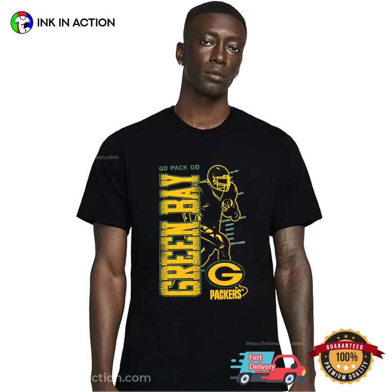 Go Pack Go Men's Green Bay Packers Football Shirt Go Pack Go Men's Green Bay Packers Football Shirt