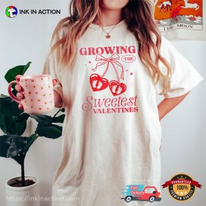 Growing the Sweetest Valentines, Pregnancy Announcement Outfit Comfort Colors Shirt 3 InkInAction.com