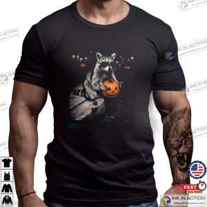 Halloween Raccoon Pumpkin Shirt 2 InkInAction.com