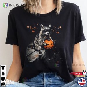 Halloween Raccoon Pumpkin Shirt 3 InkInAction.com