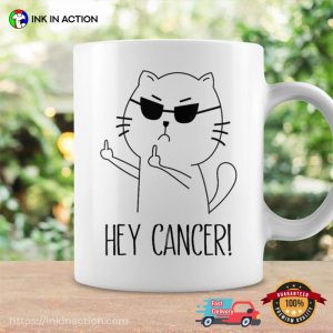 Hey Cancer Middle Finger Cat Meme Coffee Mug