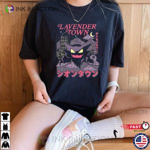 Japanese Lavender Town Haunter Pokemon Graphic Tees​